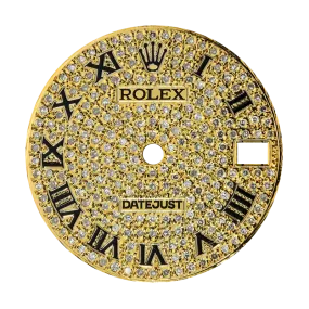 Rolex DateJust 31mm Gold Diamond Pavé Custom Dial