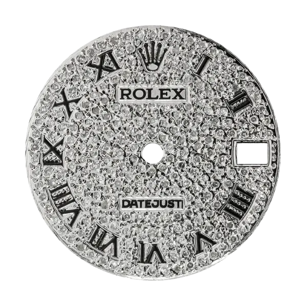 Rolex DateJust 31mm Steel Diamond Pavé Custom Dial