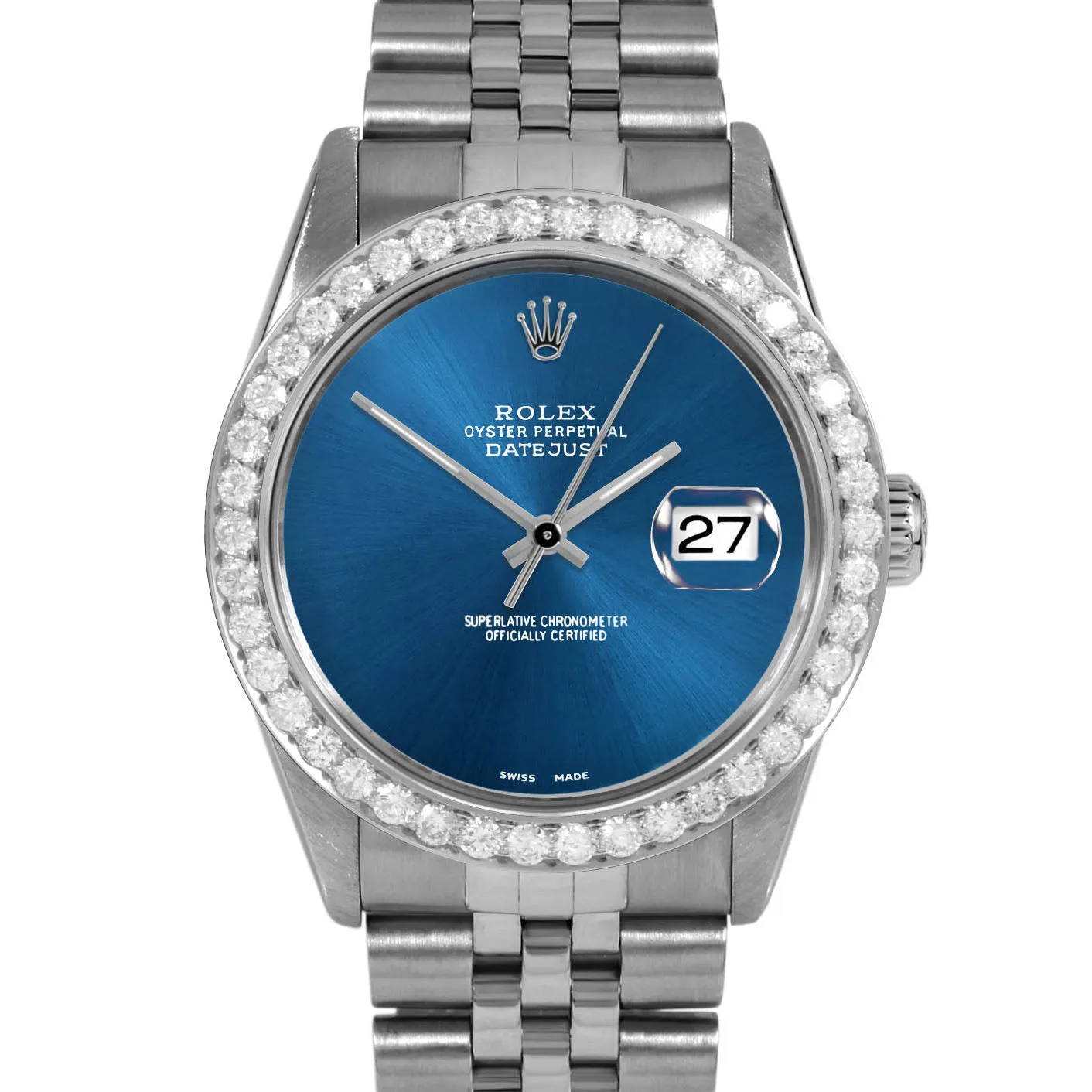 Rolex Datejust 36mm | 16014-BLU-NOHM-25CT-JBL