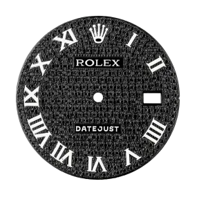 Rolex DateJust 36mm Black Pavè Custom Dial