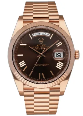 Rolex Day-Date 228235 18K Rose Gold Men's Watch Box & papers