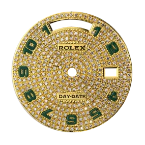 Rolex Day-Date 36 Gold Diamond Pavé Custom Dial