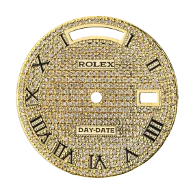 Rolex Day-Date 36mm Gold Diamond Pavé Custom Dial