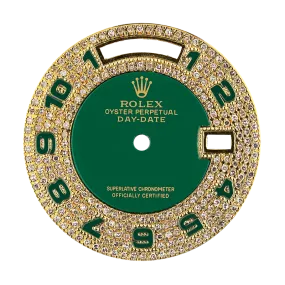 Rolex Day-Date 36mm Green/Gold Diamond Set Custom Dial