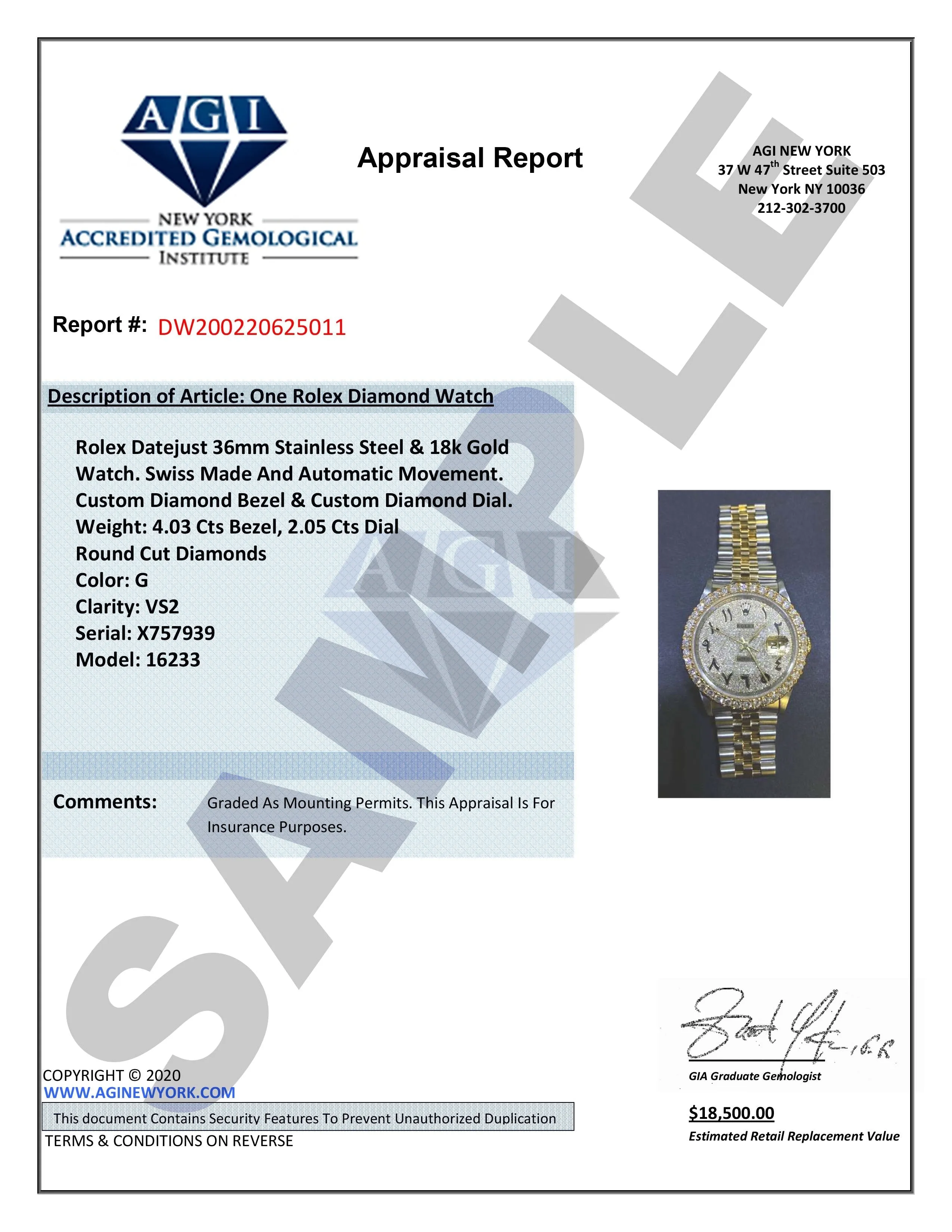 Rolex Day-Date | Presidential | Model 18238 | 18K Yellow Gold | Diamond Bezel | Red Diamond Roman Numeral