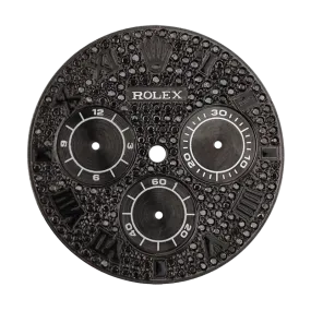 Rolex Daytona 40mm Black Diamond Pavé Custom Dial