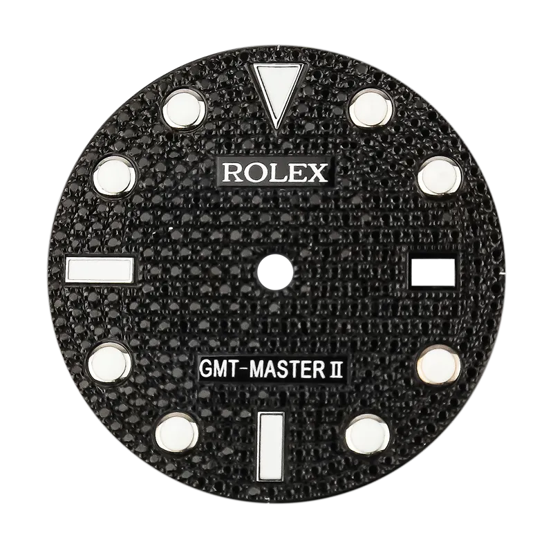 Rolex GMT-Master II 40mm Black Diamond Pavé Custom Dial