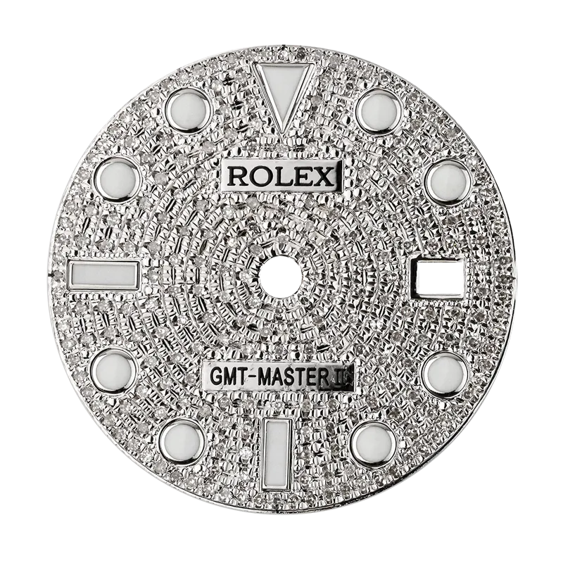 Rolex GMT-Master II 40mm Diamond Pavé Custom Dial