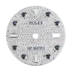 Rolex GMT-Master II Custom Diamond Pavé / Black Gems Dial