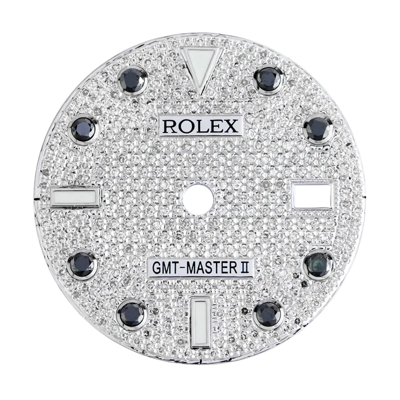 Rolex GMT-Master II Custom Diamond Pavé / Black Gems Dial