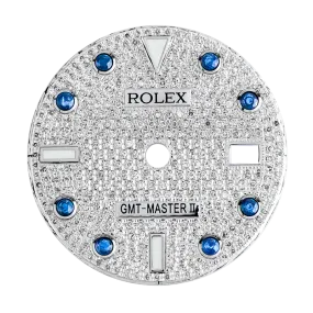 Rolex GMT-Master II Custom Diamond Pavé / Blue Gems Dial