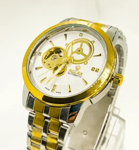 Rolex Mechanical Watch for Men | Gold And White