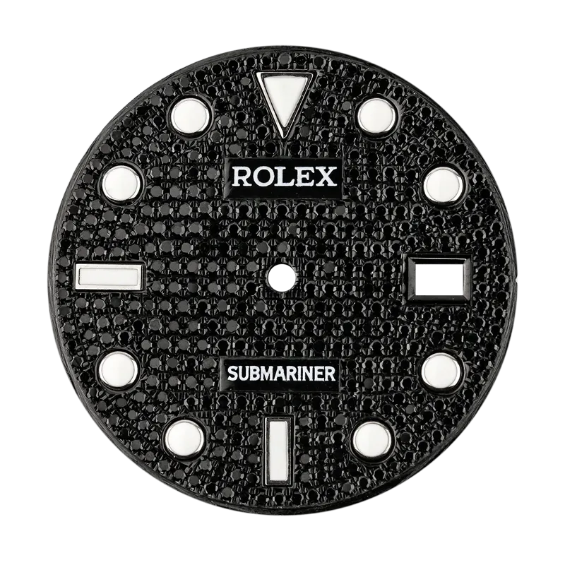 Rolex Submariner 40mm Black Diamond Pavé Custom Dial