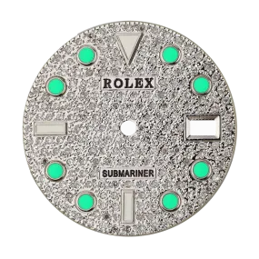 Rolex Submariner 40mm Diamond Pavé/Green Index Custom Dial