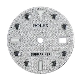 Rolex Submariner Date Custom Pavé Diamon / Black Gems Dial