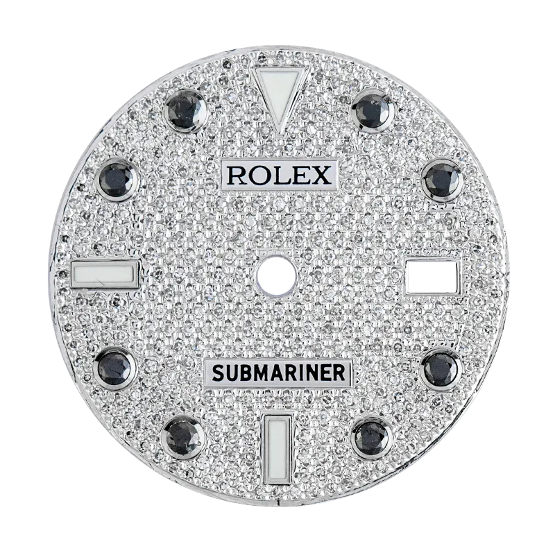 Rolex Submariner Date Custom Pavé Diamon / Black Gems Dial