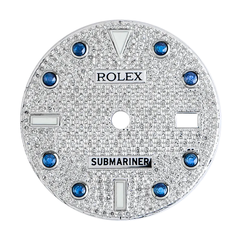 Rolex Submariner Date Custom Pavé Diamon / Blue Gems Dial