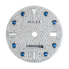Rolex Submariner Date Custom Pavé Diamon / Blue Gems Dial