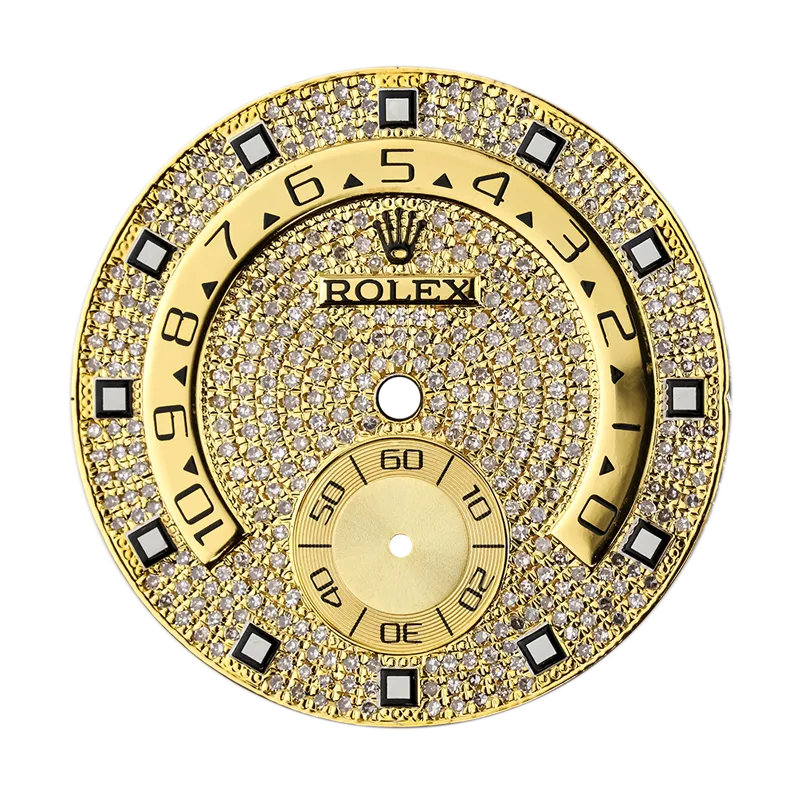 Rolex Yacht-Master II 44mm Gold/Diamond Pavé Custom Dial