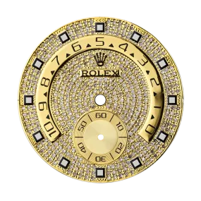 Rolex Yacht-Master II 44mm Gold/Diamond Pavé Custom Dial