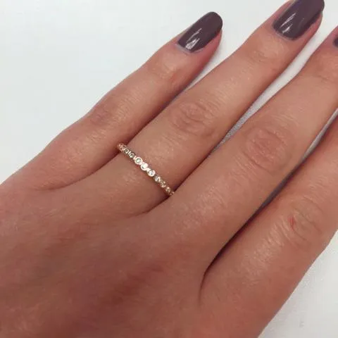 Scalloped Bezel Diamond Wedding Band