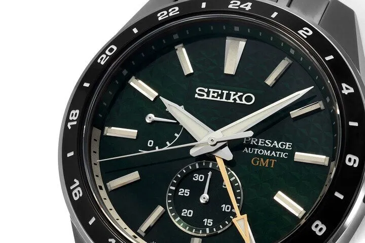 Seiko Presage Gents Green Prestige Gmt Automatic Watch