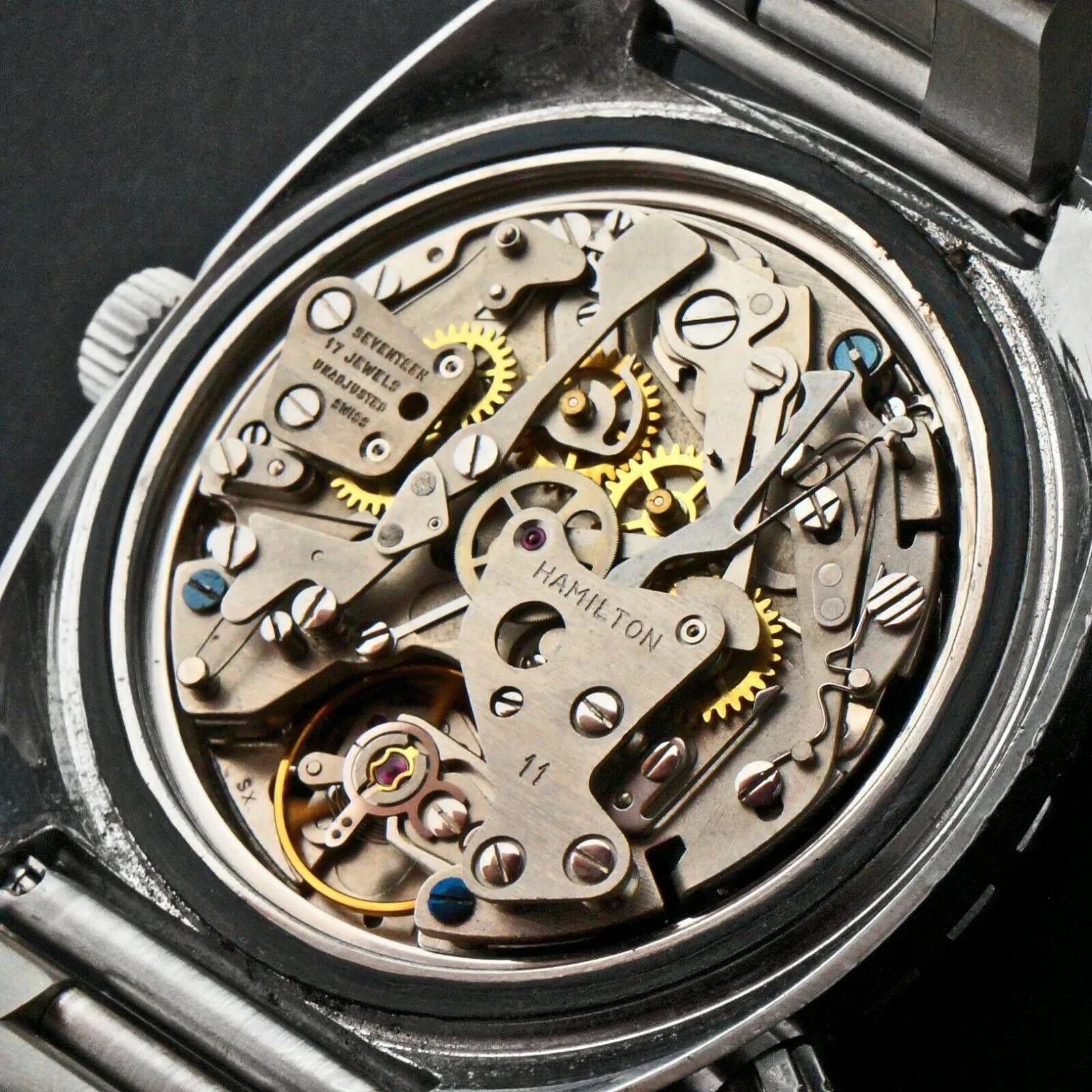 Serviced Vintage 1970's Hamilton Chrono-Matic Pan Europ 703 Cal 11 Watch Box