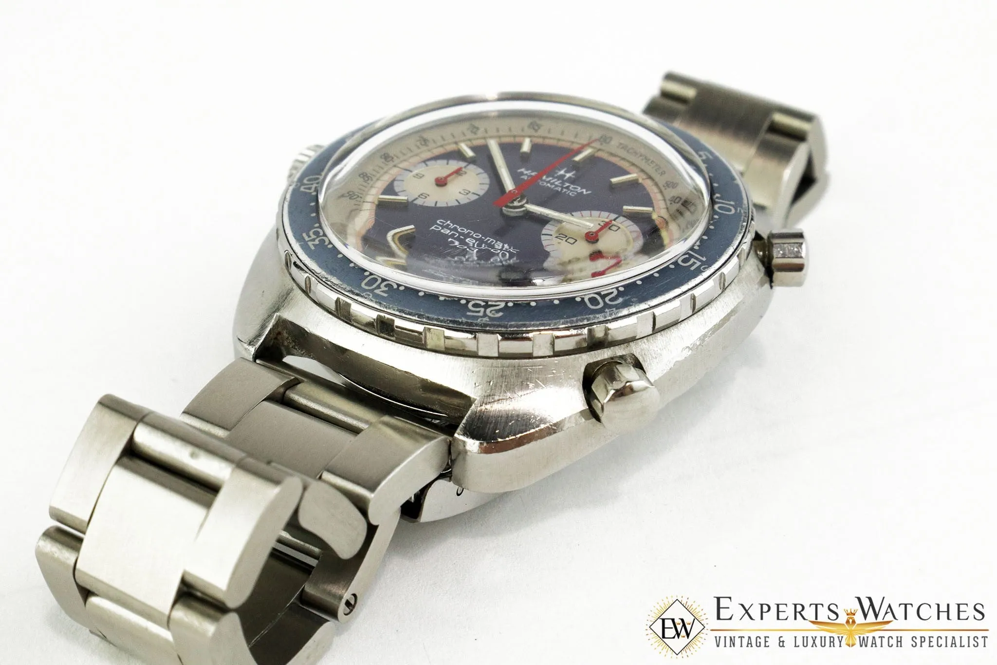 Serviced Vintage 1970's Hamilton Chrono-Matic Pan Europ 703 Cal 11 Watch Box