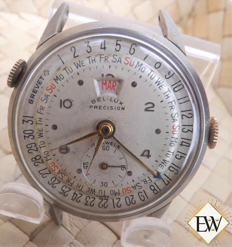 Serviced Vintage Rare Bel-Lux Precision Date-O-Graph Triple Date Day Date Watch