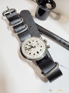 Serviced Vintage VULCAIN 1376 2 Register Chronograph VALJOUX 7733 Racer Watch 60