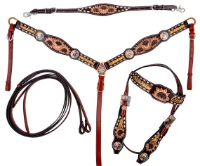Showman Sunflower & Gator Tack Set