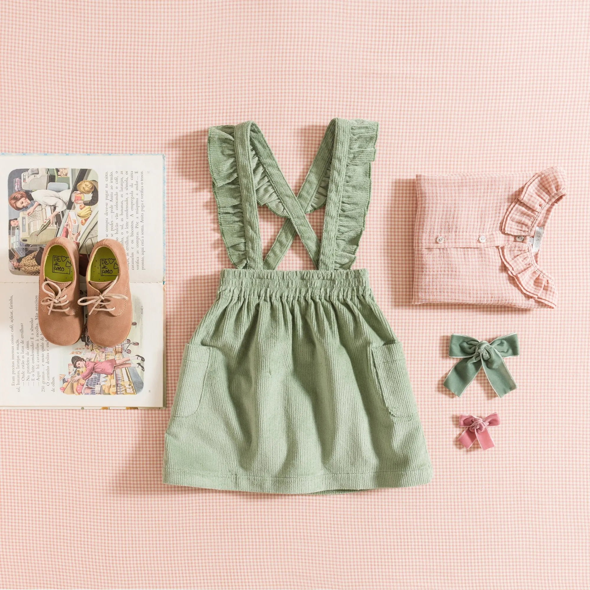 SKIRT / MINT CORDUROY