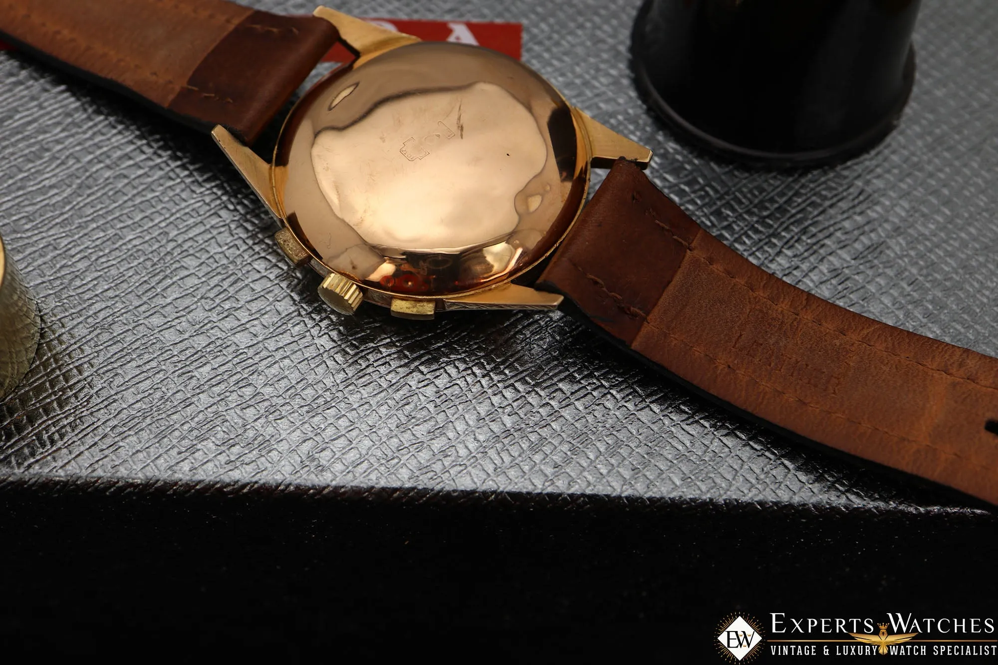 SOLD!!!  1950s Serviced Vintage Chronographe Suisse 18K Gold Lemania Cal 1270 (320 / 321)
