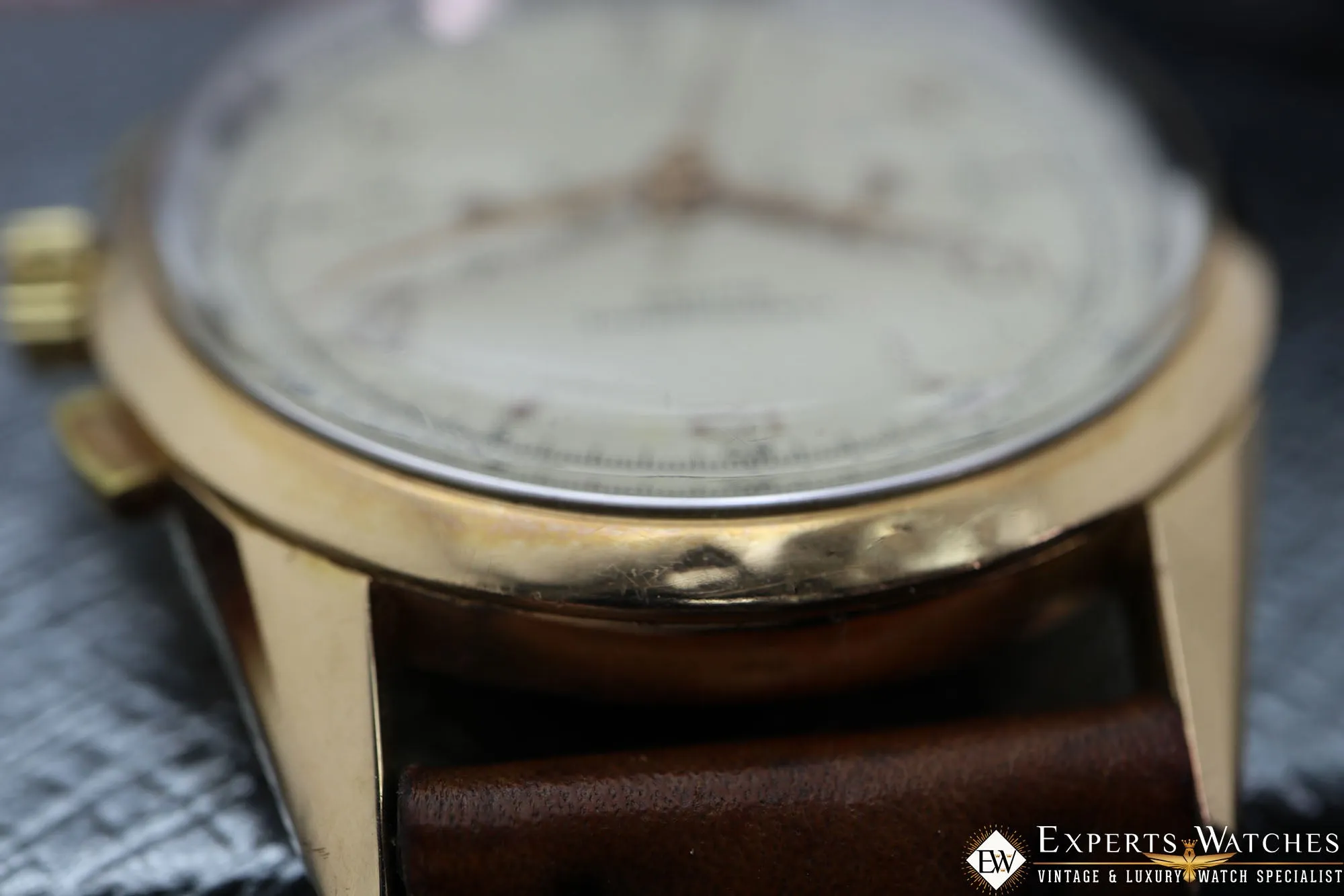 SOLD!!!  1950s Serviced Vintage Chronographe Suisse 18K Gold Lemania Cal 1270 (320 / 321)