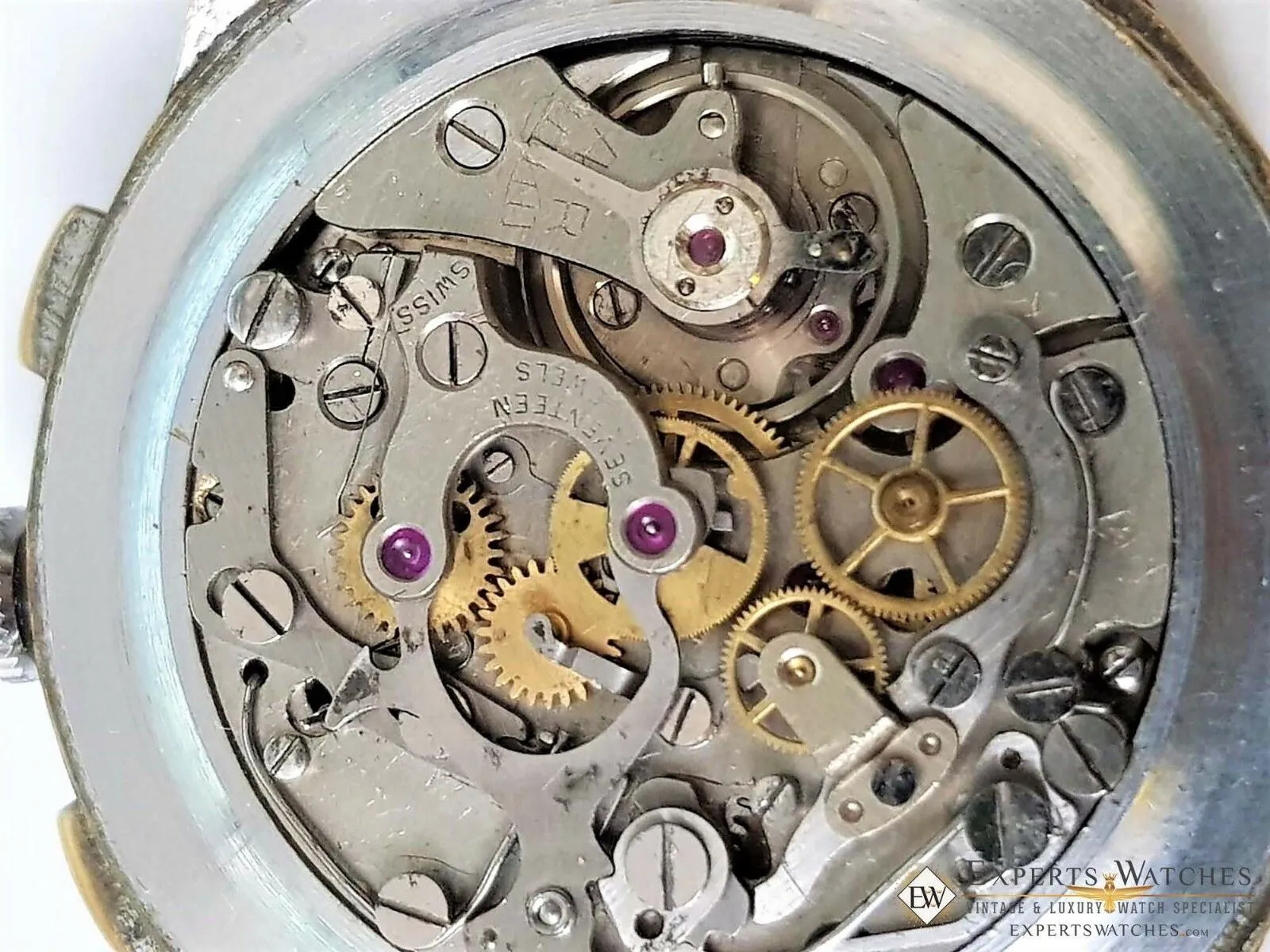 SOLD!!!  1950s Serviced Vintage Officers Lemania Chronograph cal 1270 (320 / 321) Watch