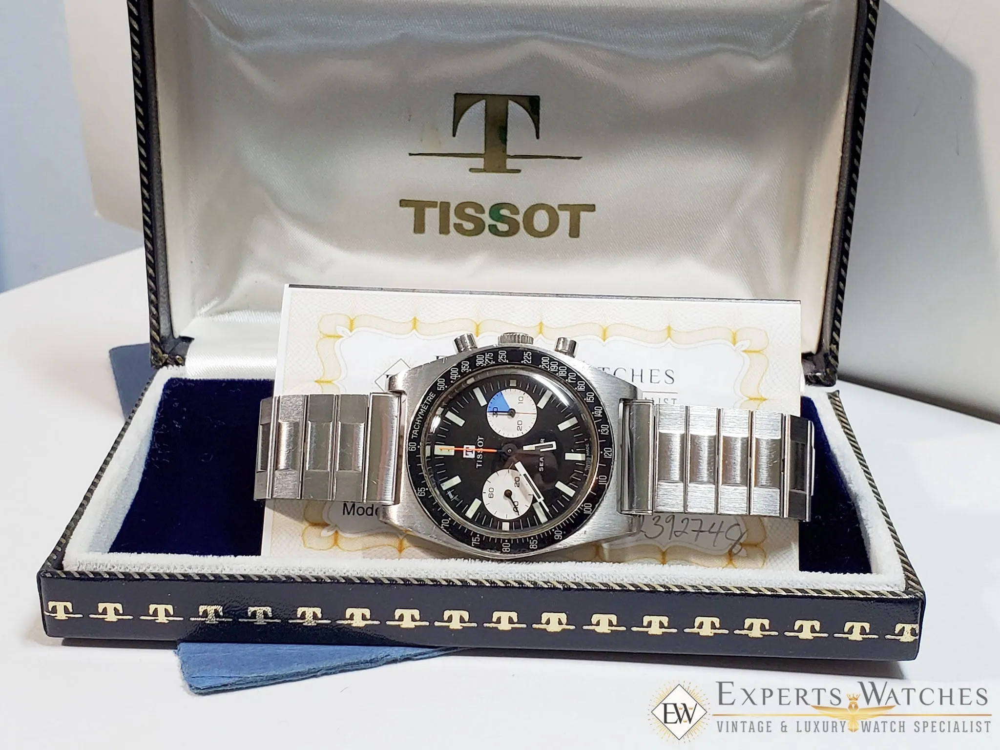 Sold! 1960's Vintage Tissot Seastar Chronograph Lemania 870 1277 321 Bracelet & Box