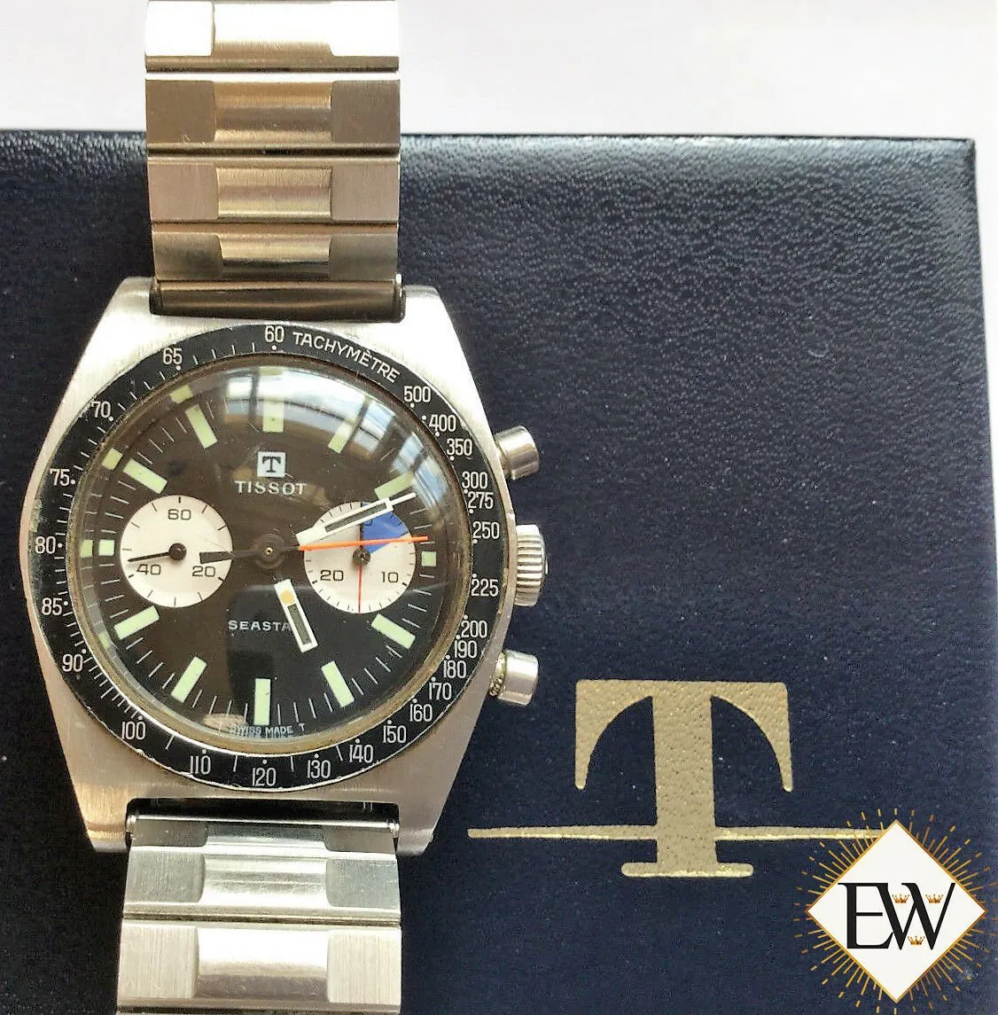 Sold! 1960's Vintage Tissot Seastar Chronograph Lemania 870 1277 321 Bracelet & Box