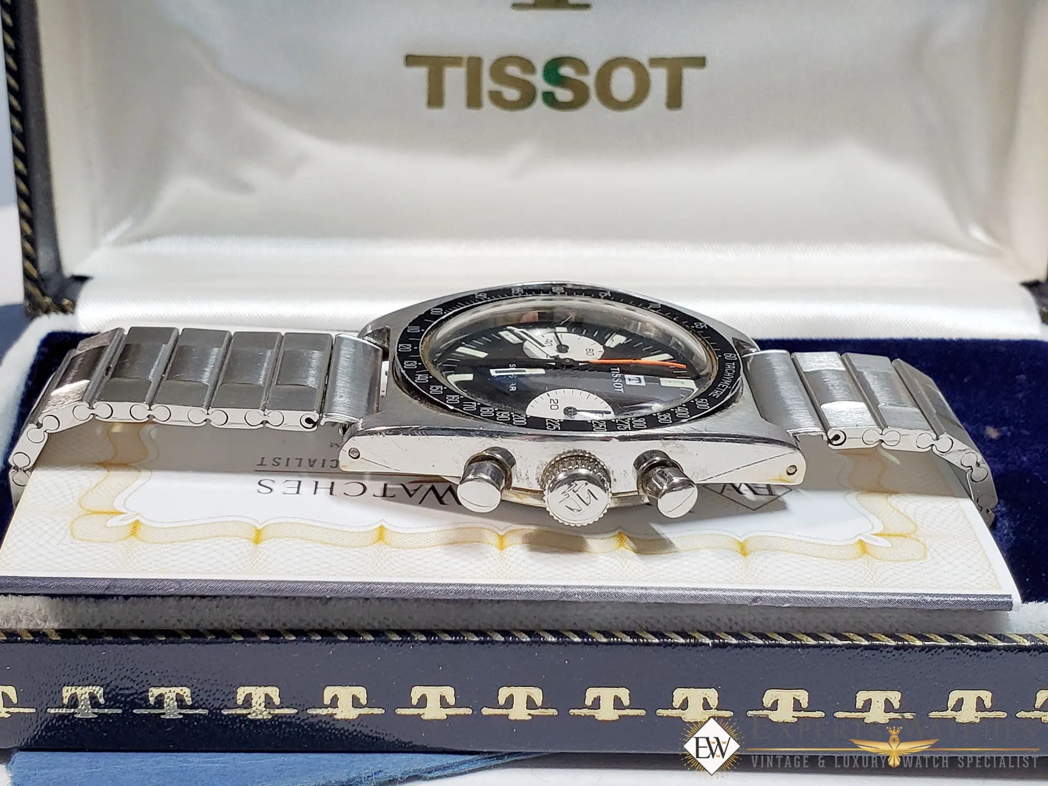 Sold! 1960's Vintage Tissot Seastar Chronograph Lemania 870 1277 321 Bracelet & Box