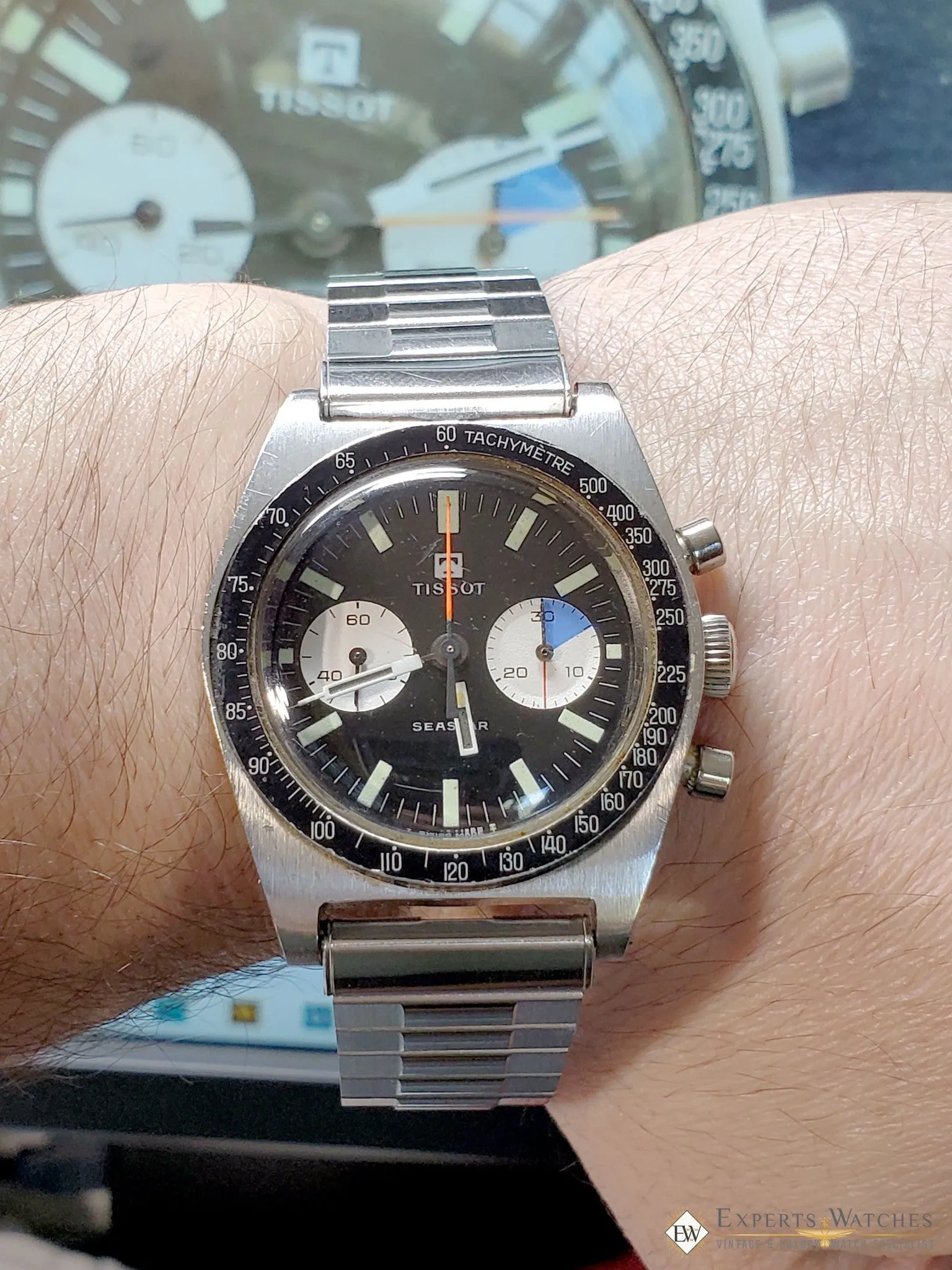 Sold! 1960's Vintage Tissot Seastar Chronograph Lemania 870 1277 321 Bracelet & Box