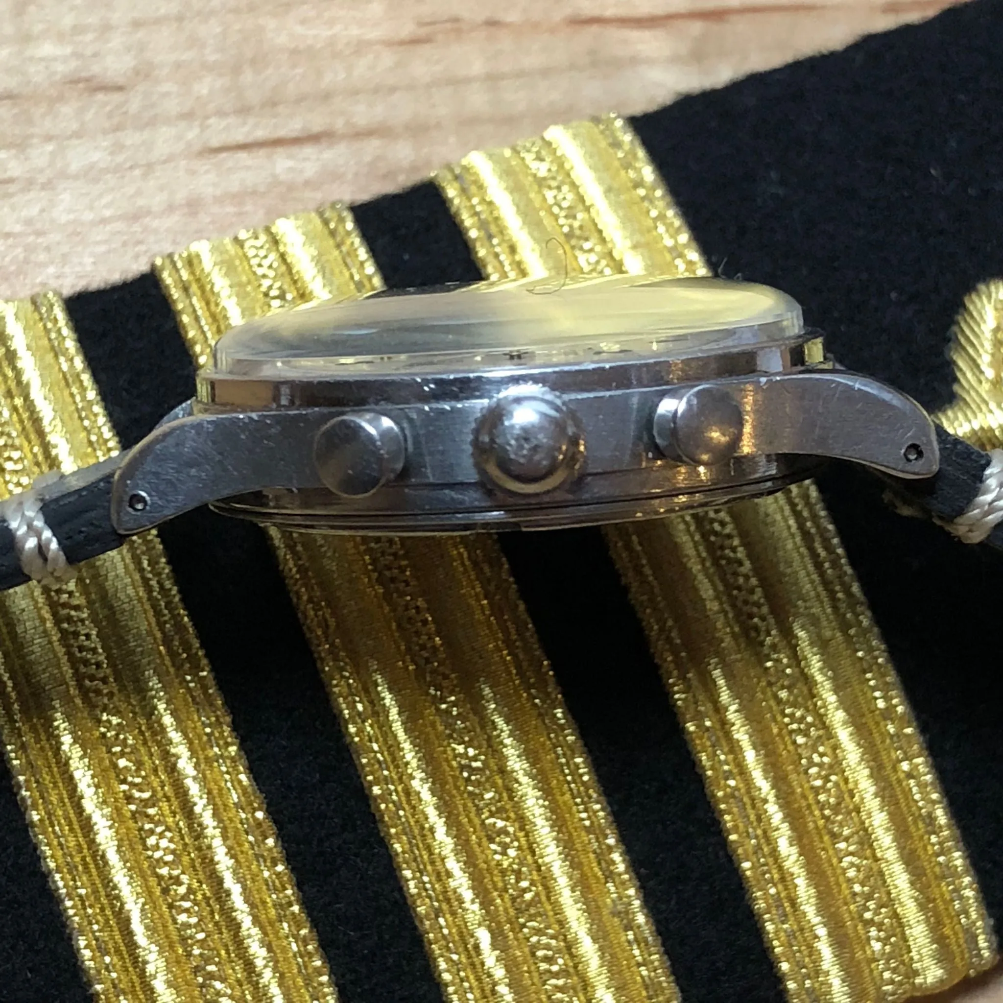 Sold - Lemania Vintage Military Pilot Aviator Chronograph Calibre 27 CH (Omega 321) Same as Omega 2451 - US Navy World War II Inscription 1942-1949