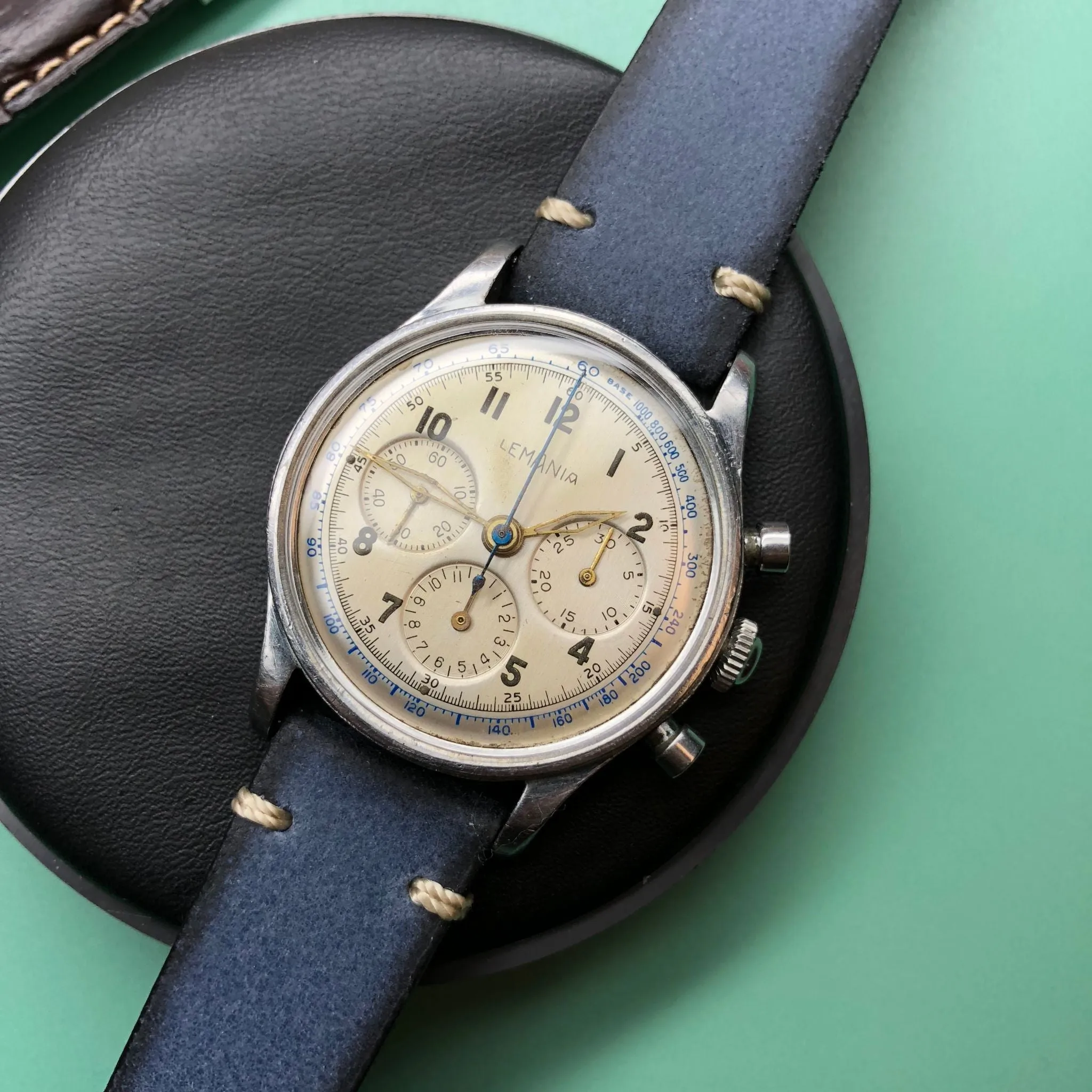 Sold - Lemania Vintage Military Pilot Aviator Chronograph Calibre 27 CH (Omega 321) Same as Omega 2451 - US Navy World War II Inscription 1942-1949