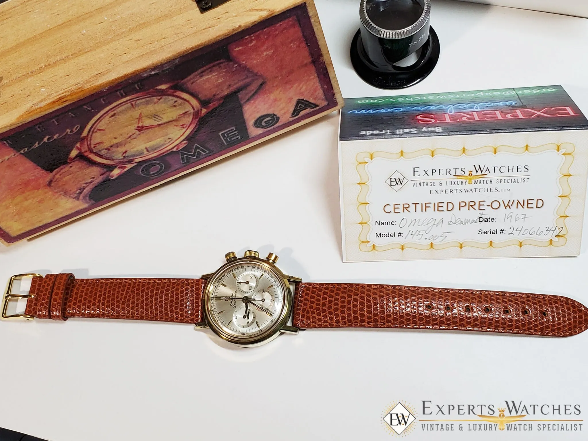 Sold Serviced 1967 Vintage Omega SeaMaster Chronograph Cal 321 Watch 145.005 Box