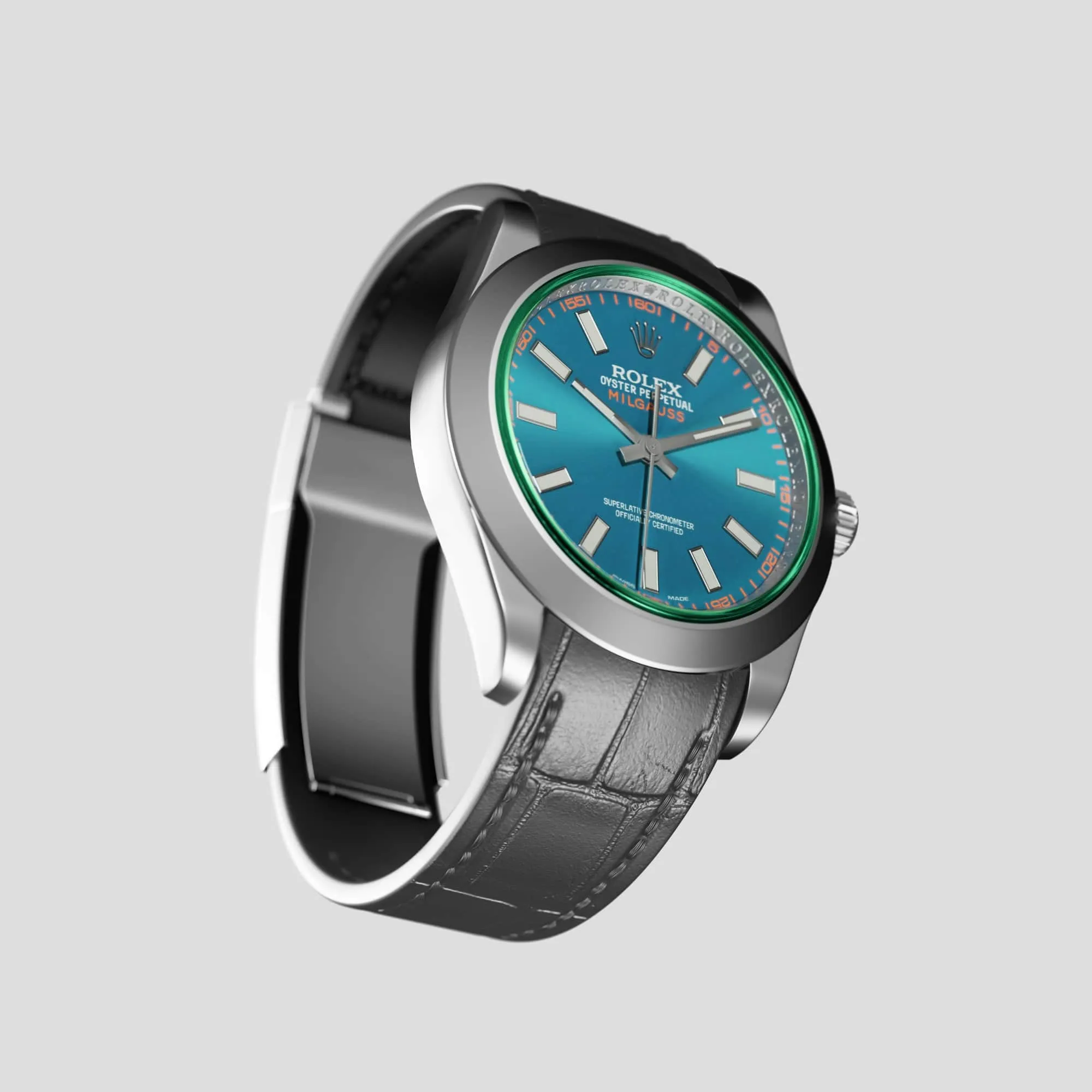 Sport Band For Rolex Milgauss In Alligator