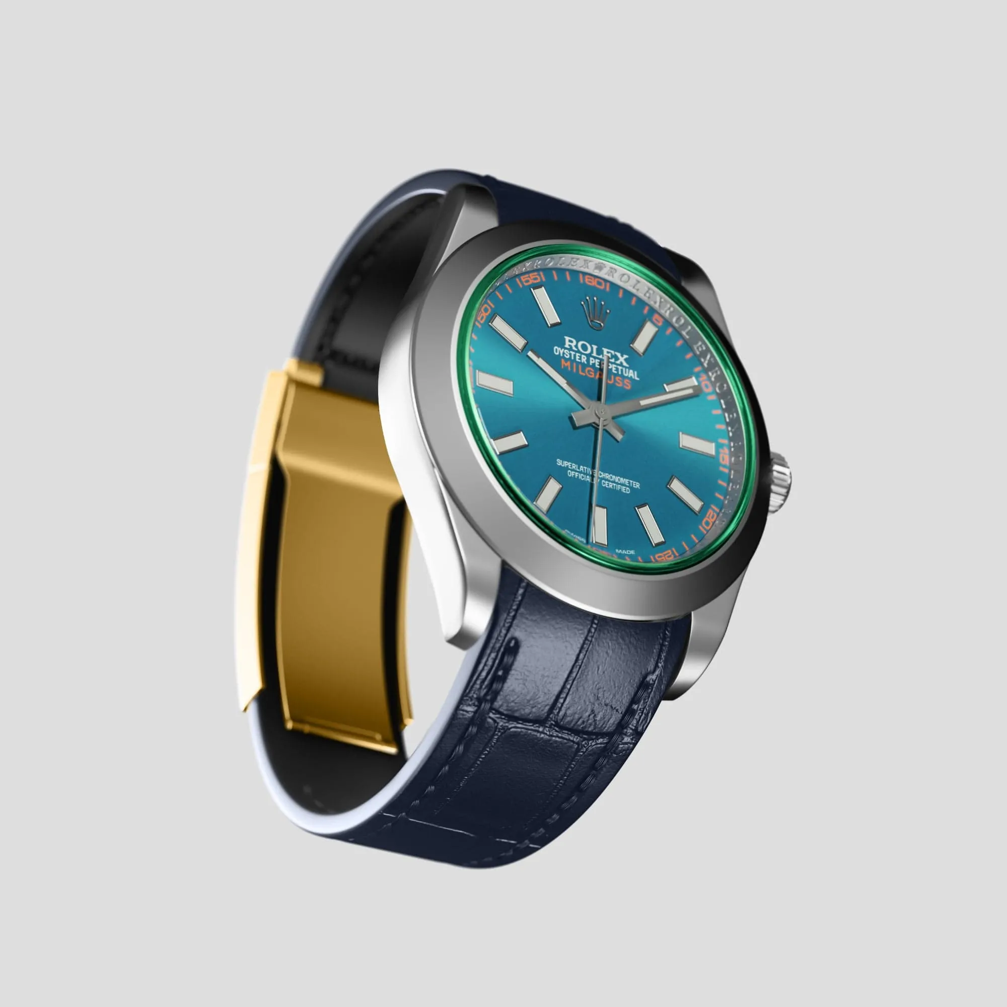Sport Band For Rolex Milgauss In Alligator