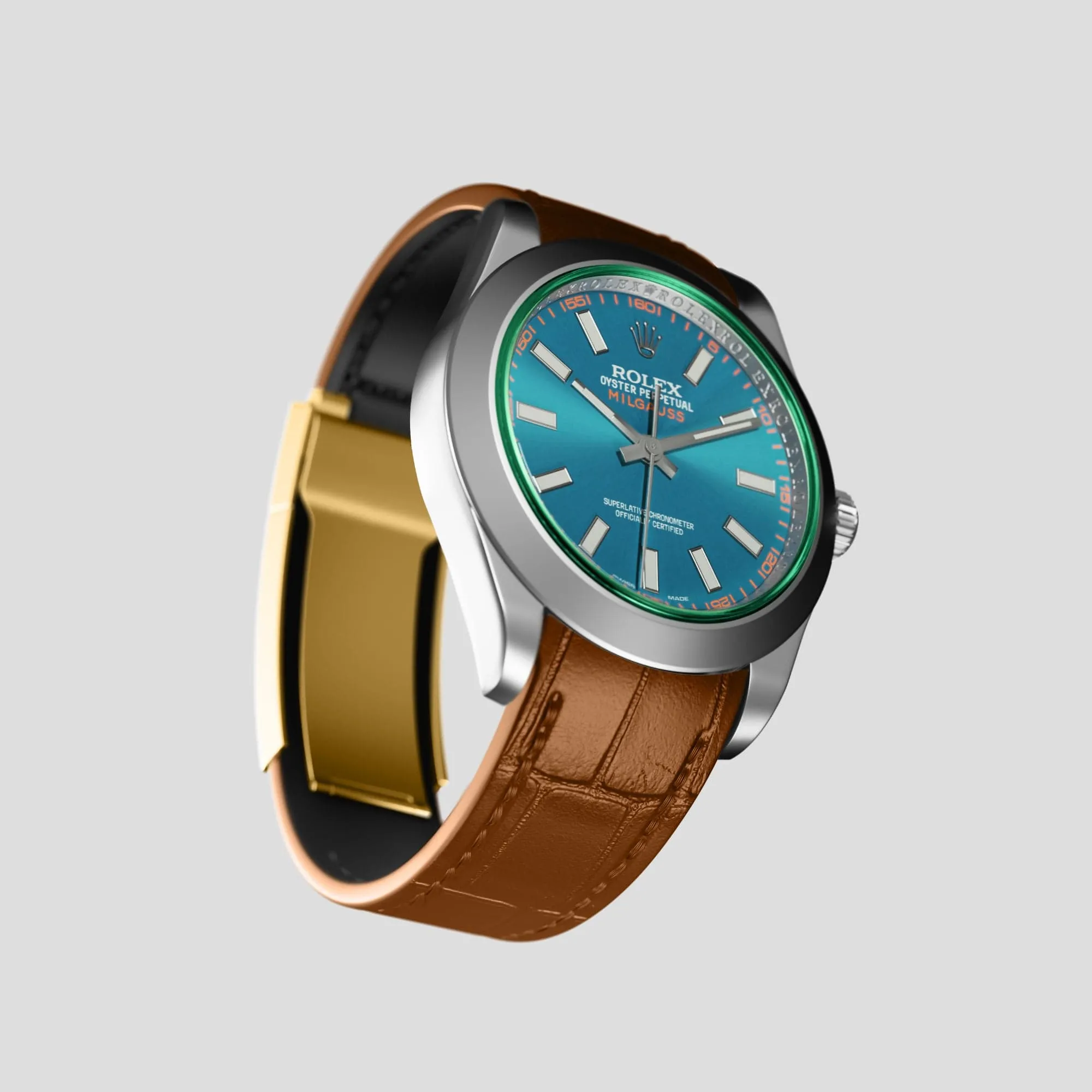 Sport Band For Rolex Milgauss In Alligator