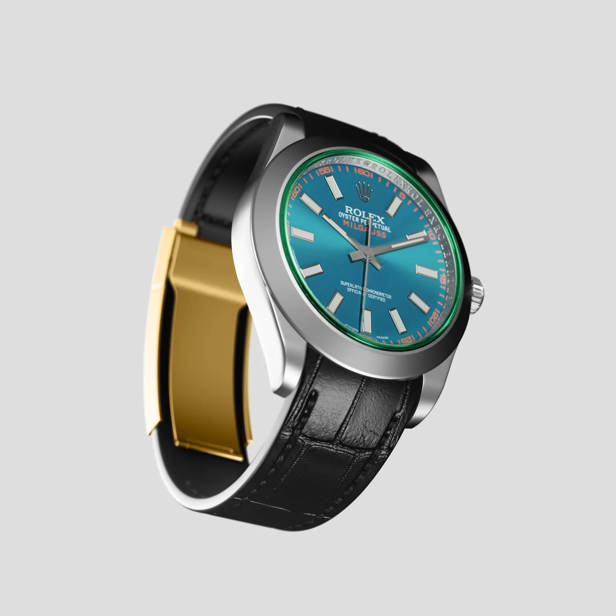 Sport Band For Rolex Milgauss In Alligator