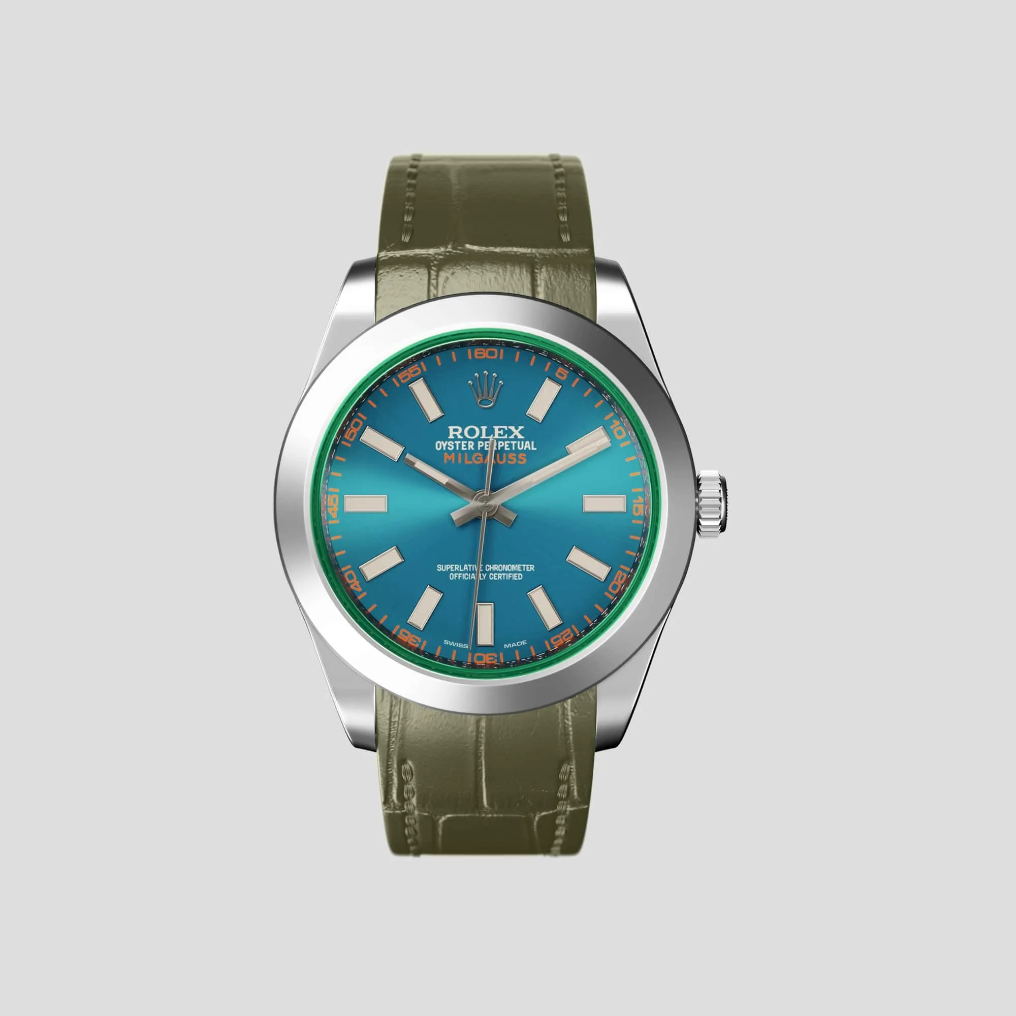 Sport Band For Rolex Milgauss In Alligator