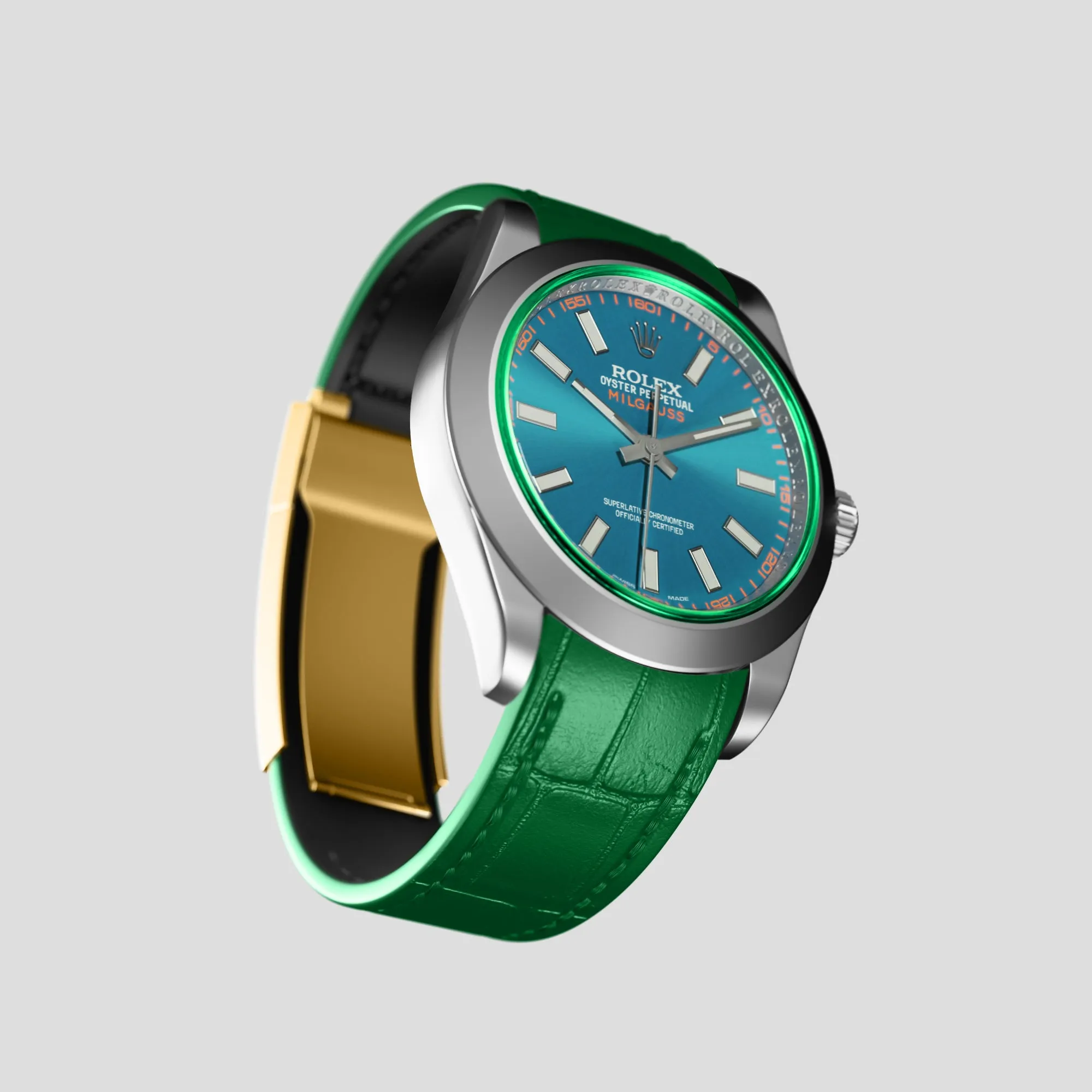 Sport Band For Rolex Milgauss In Alligator
