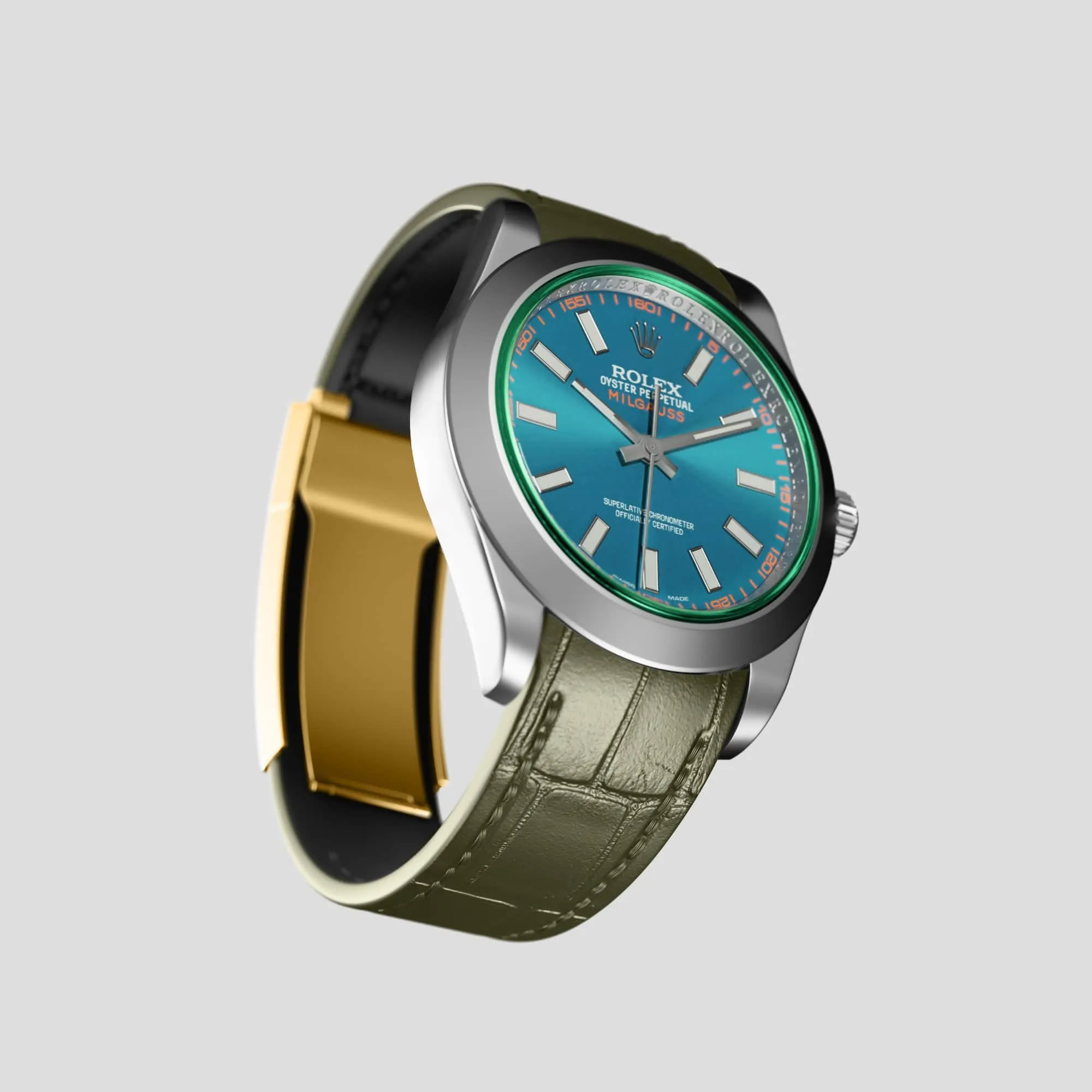 Sport Band For Rolex Milgauss In Alligator