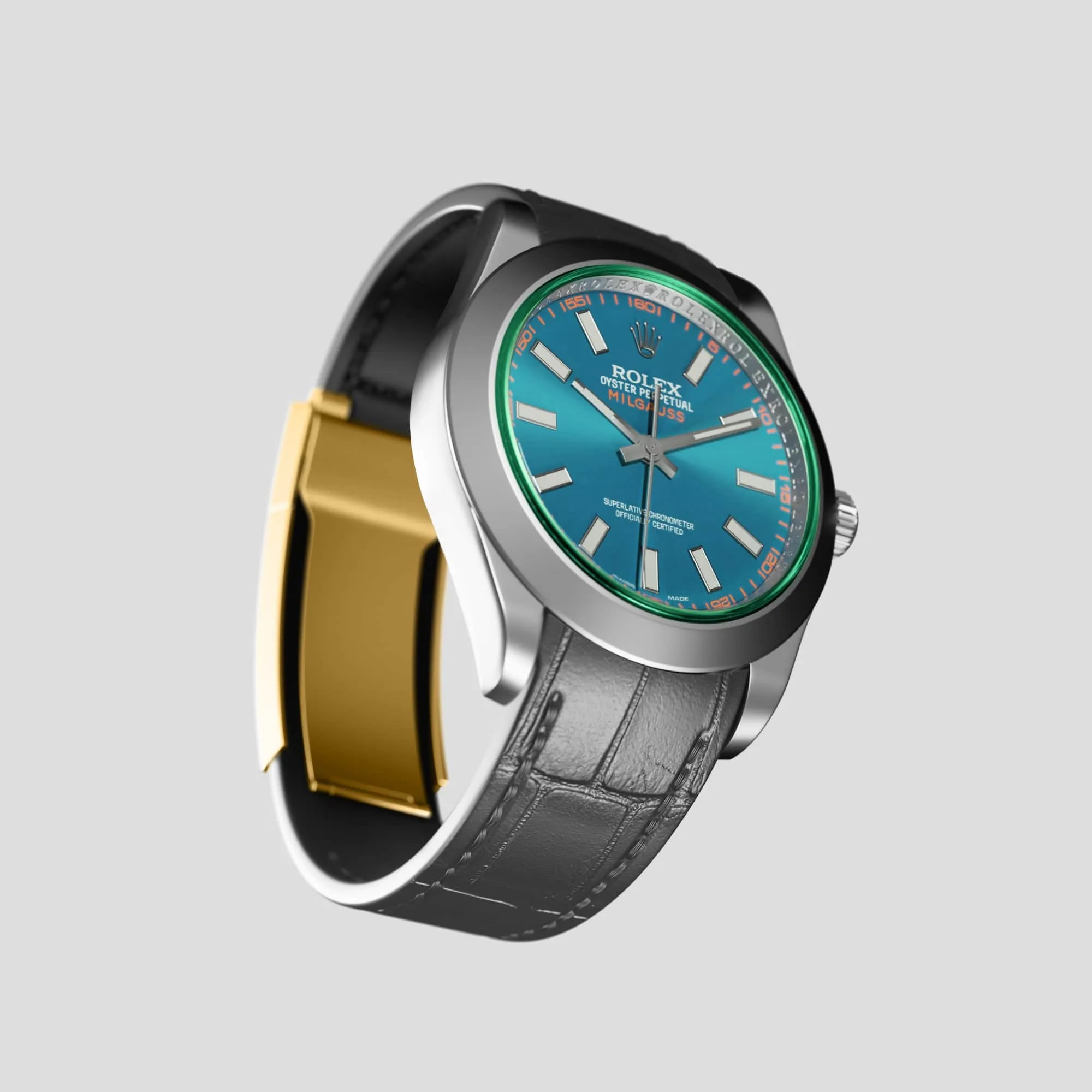 Sport Band For Rolex Milgauss In Alligator